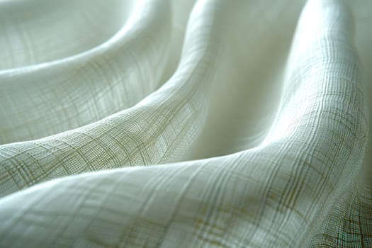 Macro shot of soft, natural linen fibers, showcasing intricate weaving and sustainable textile qualities.