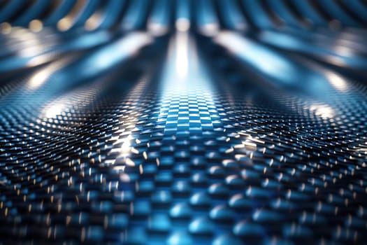 Close-up of a sleek black carbon fiber surface, showcasing intricate patterns and glossy finish.
