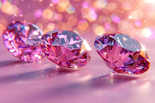 Extreme close-up of a diamond, focusing on the sharp cuts and radiant light reflections.