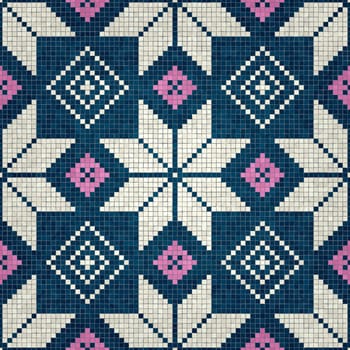 Scandinavian style seamless mosaic tiles pattern