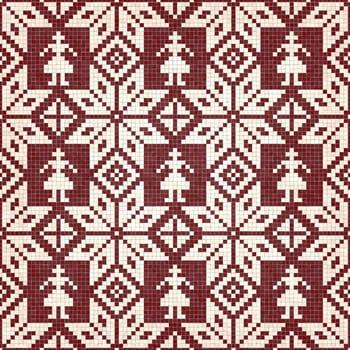 Scandinavian style seamless mosaic tiles pattern