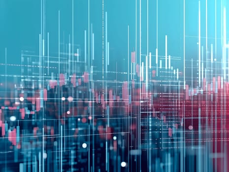 A futuristic abstract visualization of financial data, stock market trends, and analytics. The glowing lines and charts represent economic growth, investment strategies, and digital finance in a modern economy.