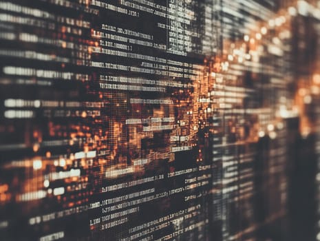Digital abstract representation of financial market data with a glowing rising graph. This futuristic visualization conveys concepts of stock market growth, investment trends, and economic analysis.