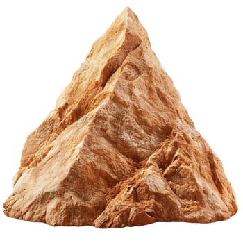 Isolated image of a single, craggy, sandstone peak, perfect for landscape or geological presentations.
