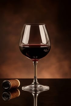 red wine in a glass, Generative AI, drink