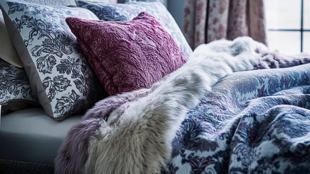 Winter interior design and decoration, elegant country cottage style room, soft neutral tones and cosy atmosphere in an English countryside manor home interior idea