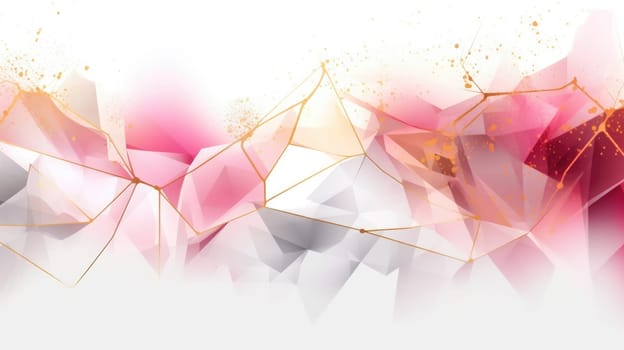 Abstract watercolor artwork mixed with buzzy geometric shapes for background of social media banner generative AI image