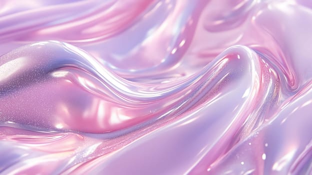 Holographic liquid blurred waves abstract background. Generative AI design