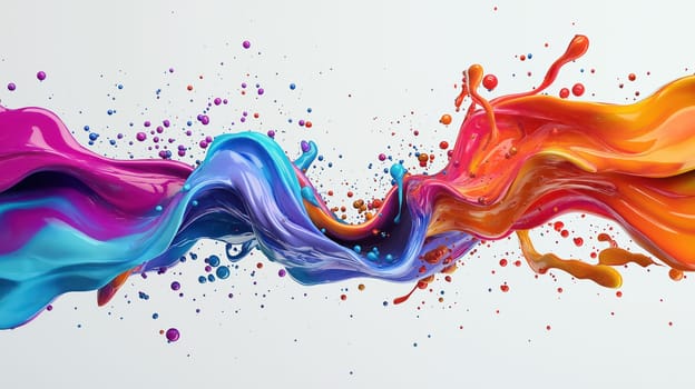 A mesmerizing abstract image of a color explosion featuring vibrant shades of blue, purple, and orange swirling in dynamic motion.