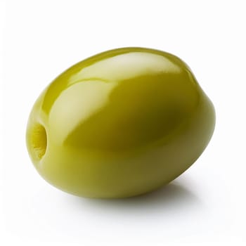 green olive over white background, AI generated image
