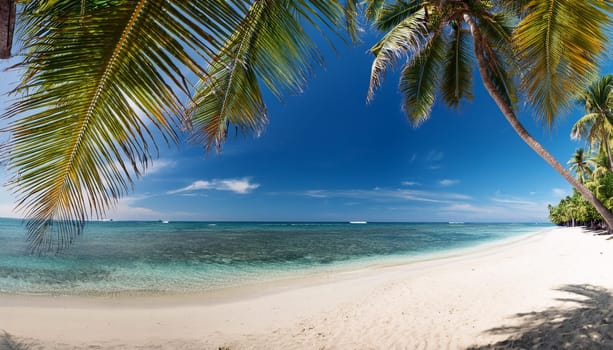 exotic tropical beach landscape, AI generated image