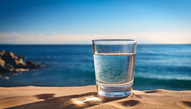 glass of drinking water, AI generated image