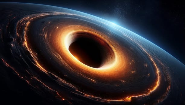 black hole in the sky, AI generated image