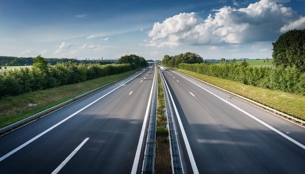 perspective view of freeway, AI generated image