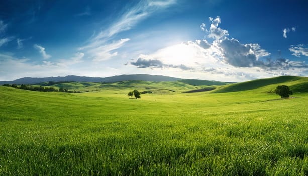 green meadow grass useful as a background, AI generated image