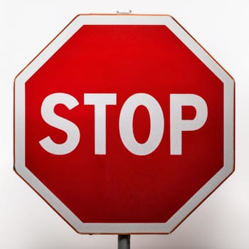 Warning signs, stop traffic sign, AI generated image