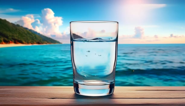 glass of drinking water, AI generated image