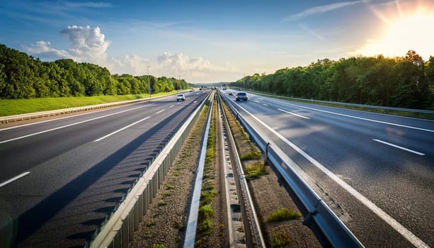 perspective view of freeway, AI generated image