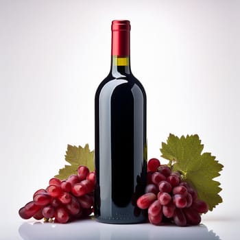 bottle of red wine, AI generated image