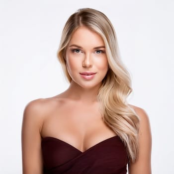 pretty elegant young woman, AI generated image