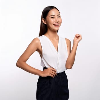 pretty young woman smiling, AI generated image
