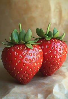 Ripe strawberries on a light background. Selective focus.