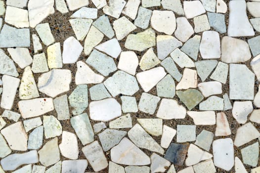 Background made of white and gray pieces of stones