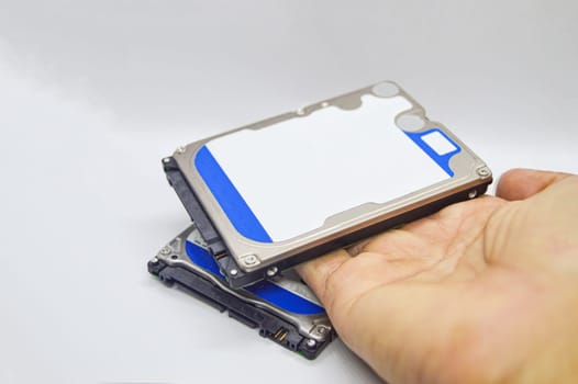 hard drive placed on a white background