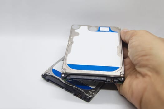hard drive placed on a white background