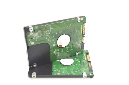 hard drive placed on a white background