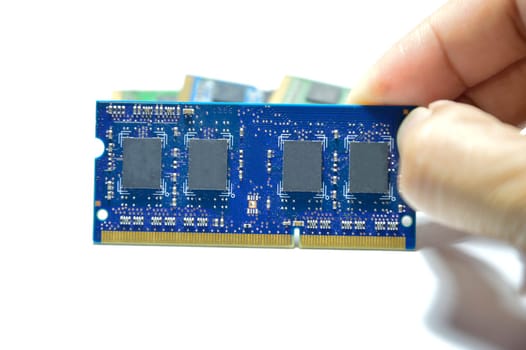 image of ram laptop on a white background There will be a lot of dust in the picture after use.