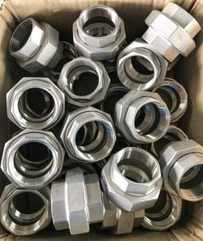 Silver inner threaded coupling, metal coupling