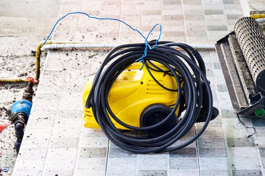 yellow high pressure washer used old condition