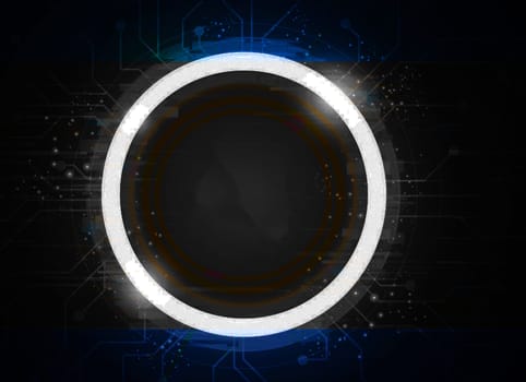 concept background Artificial intelligence, bright white circle