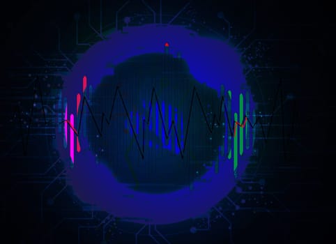 background image in black and blue tones
