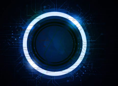 concept background Artificial intelligence, bright white circle