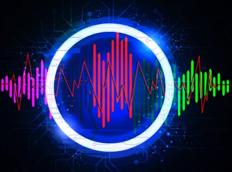 sound wave concept In the form of artificial intelligence (AI)