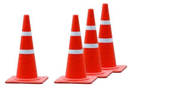 Orange traffic cone (with clipping path)