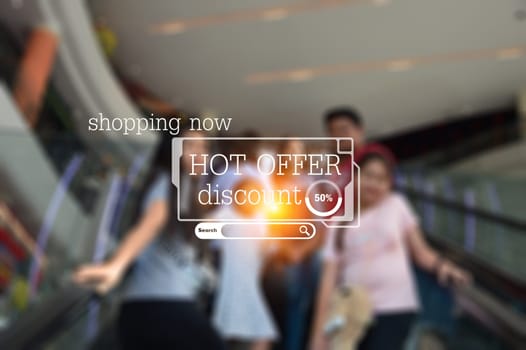 Concept of buying products during special discounts