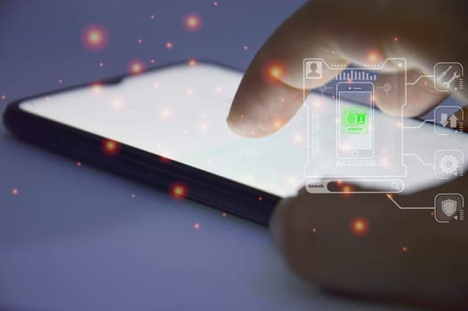 smartphone concept that requires advanced security, the use of a password to login