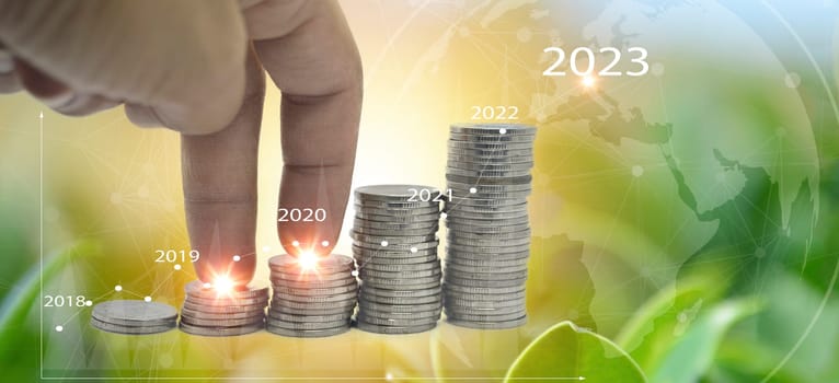 concept, business finance and development Success in 2023