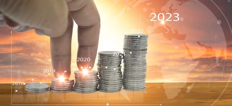 concept, business finance and development Success in 2023