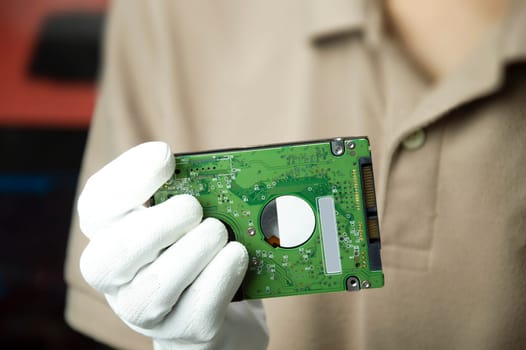 Hard disks are still popular in use today, holding a hard disk in your hand.