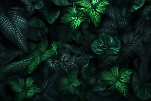 background light leaf tropical flower exotic forest beautiful fresh nature jungle natural tree palm illustration green colourful closeup design bright floral. Generative AI.