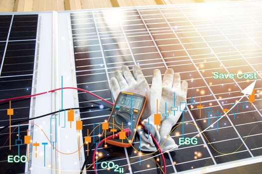 The concept of using clean energy such as solar panels Help reduce global warming, reduce costs