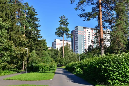 Zelenograd - Moscow district translated as a Green city, with a lot of parks, Russia