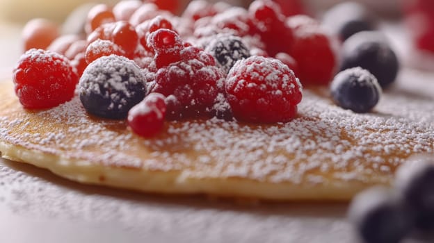Pancakes with berries , Generative AI food