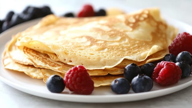 Pancakes with berries , Generative AI food