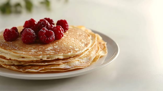 Pancakes with berries , Generative AI food