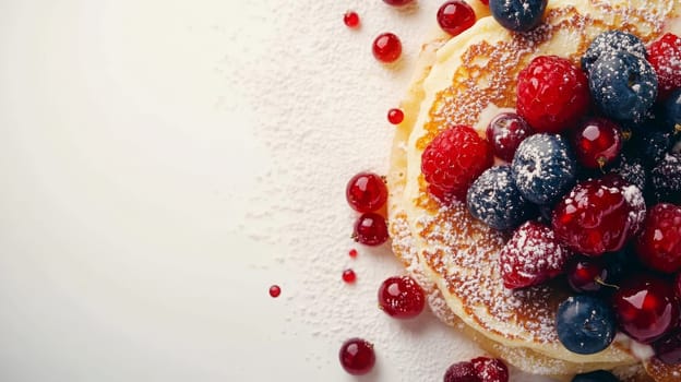 Pancakes with berries , Generative AI food